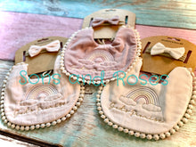 Load image into Gallery viewer, God’s Promise bib and headband set
