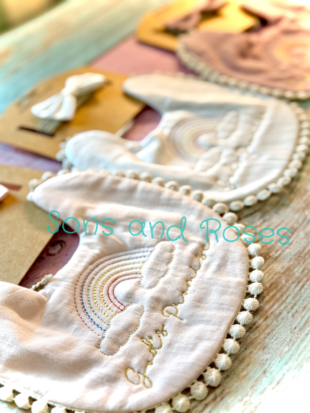 God’s Promise bib and headband set